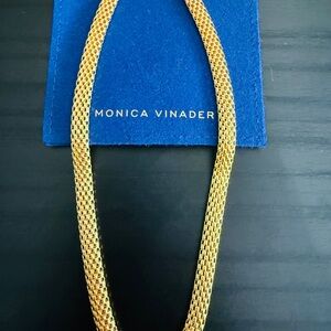 MONICA VINADER Gold Woven Mesh Necklace